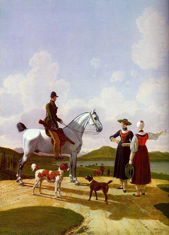 Wilhelm von Kobell Riders on Lake Tegernsee china oil painting image
